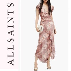 AllSaints Brea Cascade Floral Paisley Dress